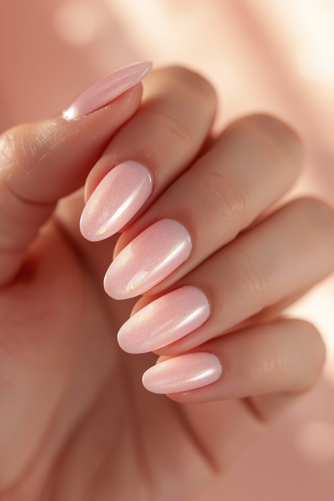 pink aura nails 2026 blush rose gradient romantic spring manicure