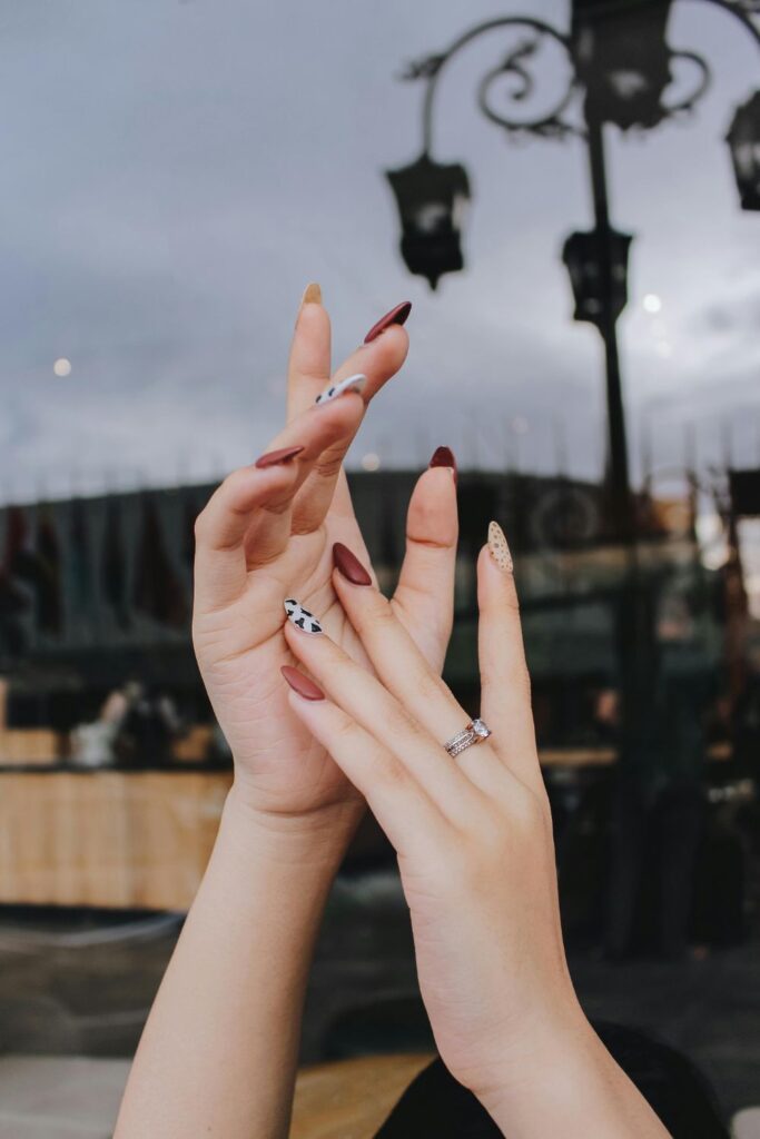 brown nails ideas 2026 luxury manicure with rings elegant style