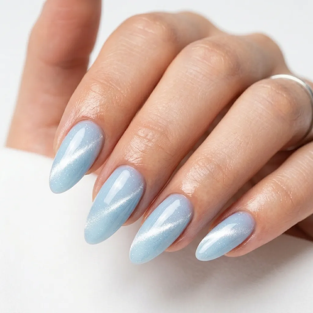 baby blue cat eye nails 2026 hero magnetic shimmer almond shape
