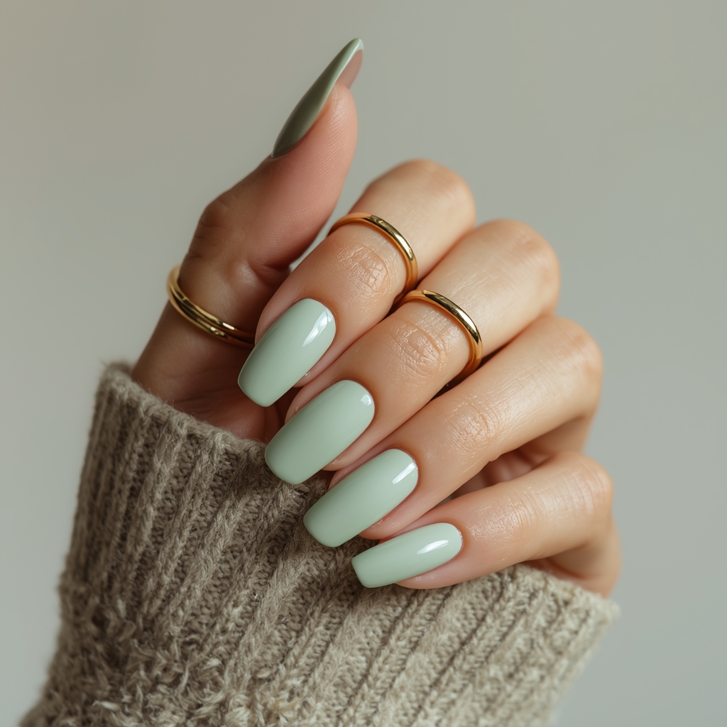 milky matcha green nails 2026 minimal spring trend