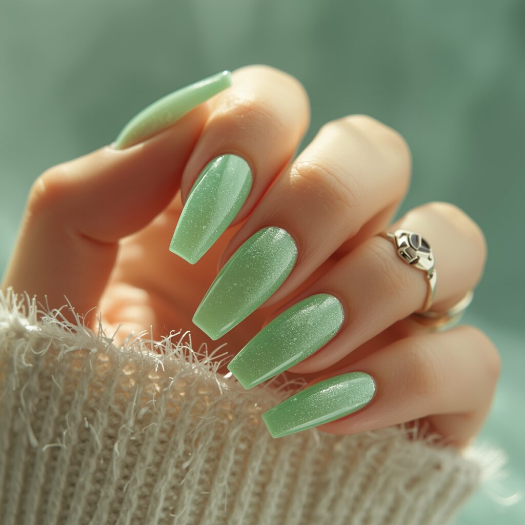 jade glazed jelly gel nails spring 2026 translucent green