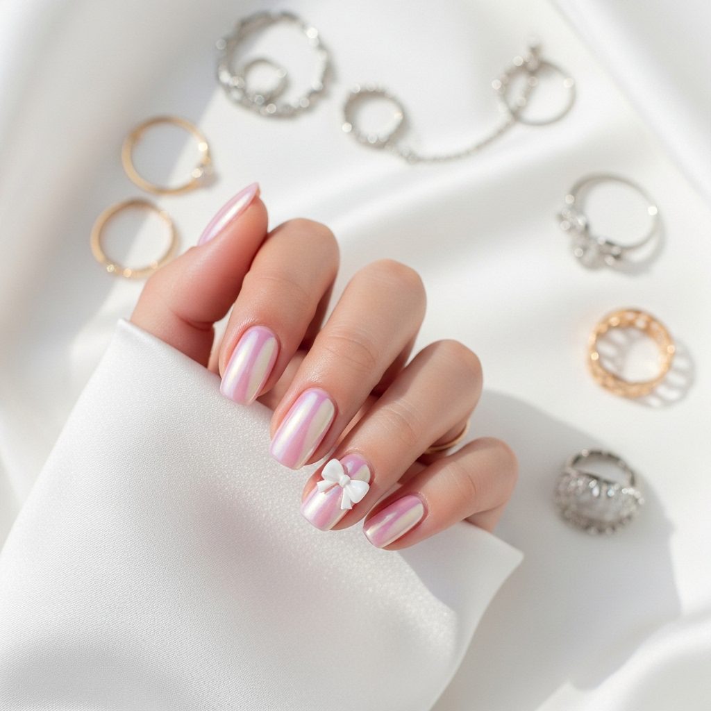 sheer ribbon nails coquette 2026