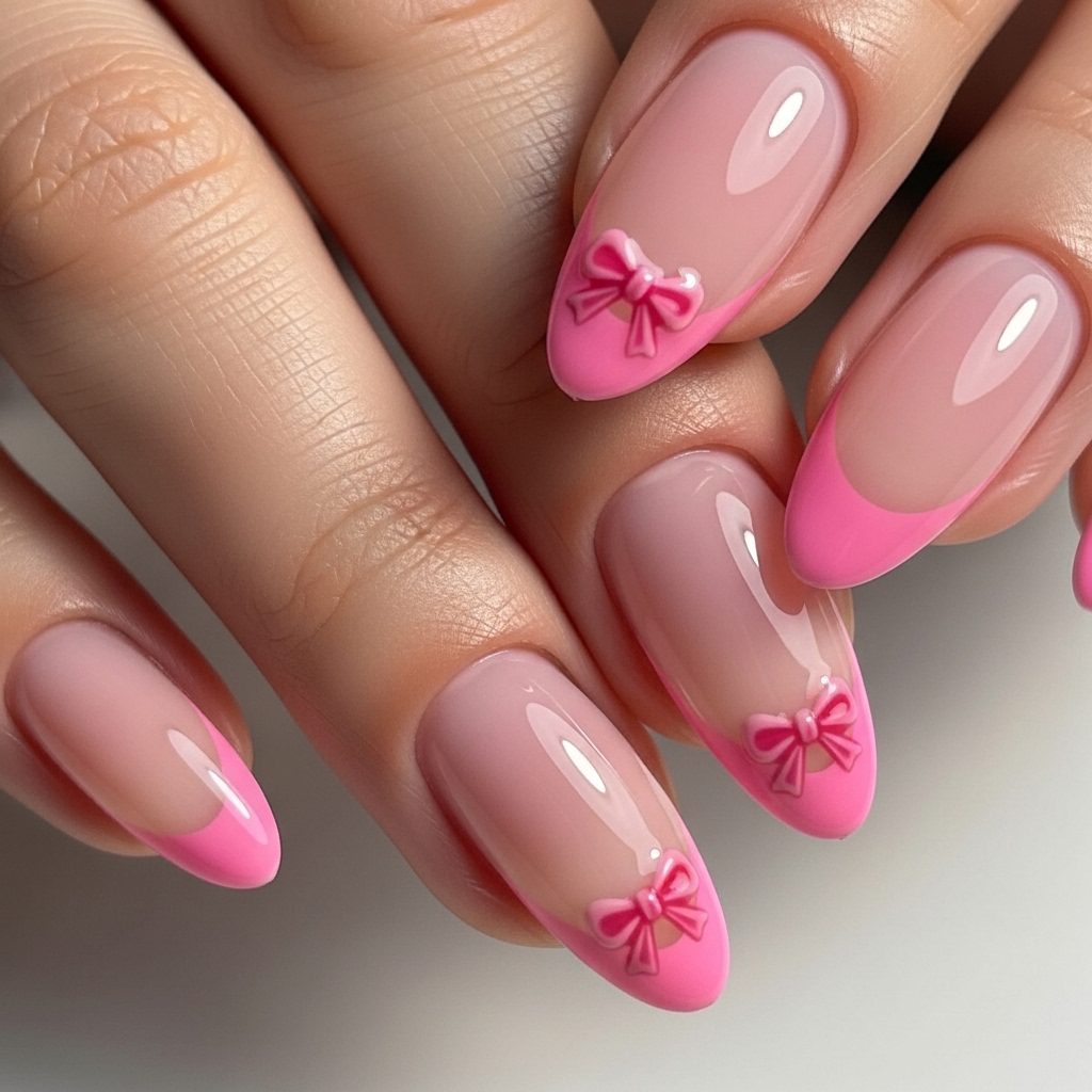 coquette french tip nails 2026