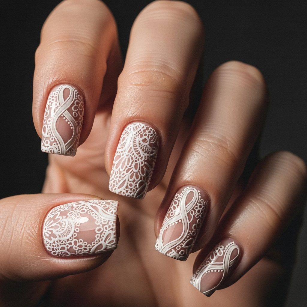 lace nail art coquette 2026
