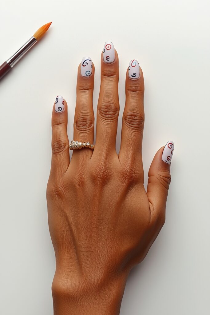 pastel nail ideas 2026 swirl nail art