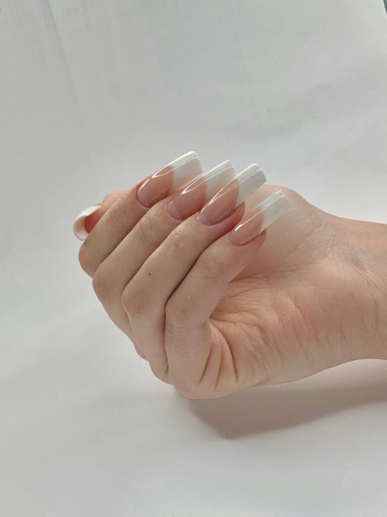 French tip wedding nails 2026 classic bridal manicure long coffin shape