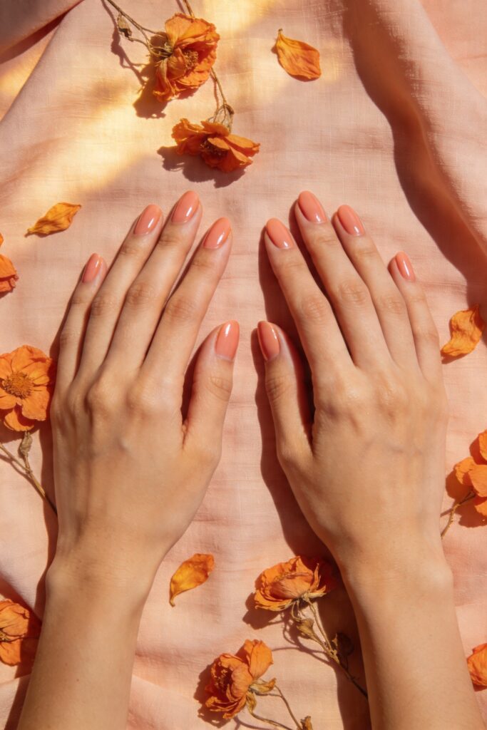 pastel nail ideas 2026 peach nails