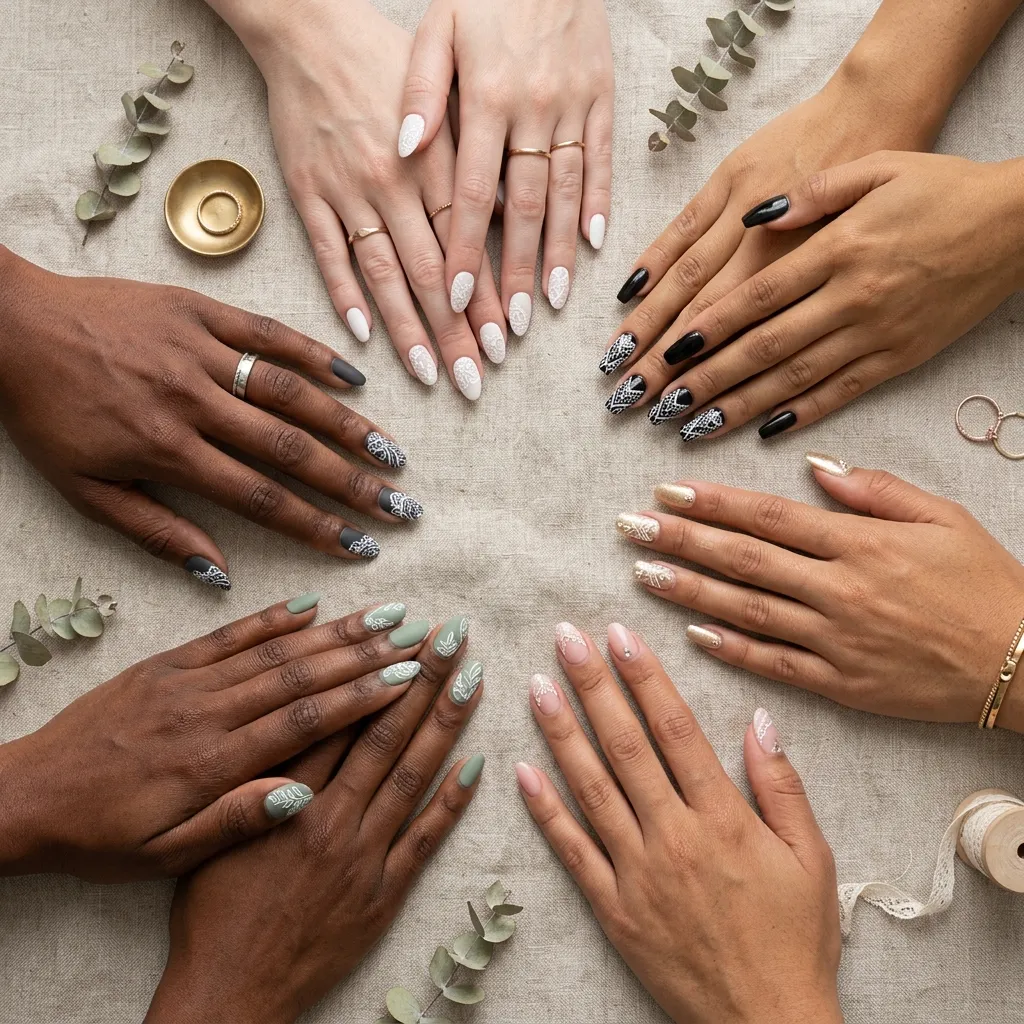 lace nails 2026 complete collection of styles colors and designs