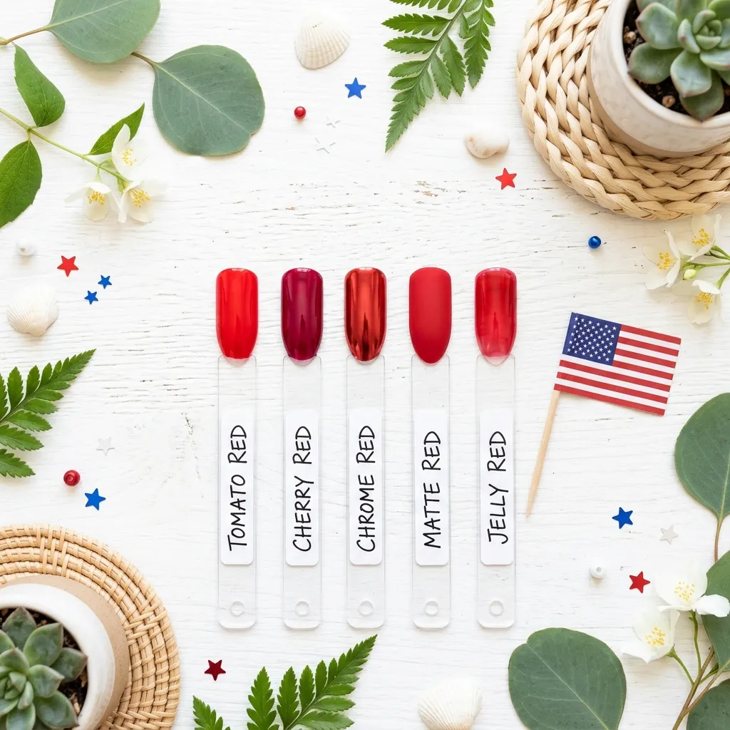 Red nail polish shades for fourth of july 2026 manicure