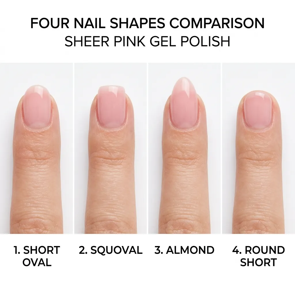 korean nails 2026 nail shapes short oval squoval almond round comparison