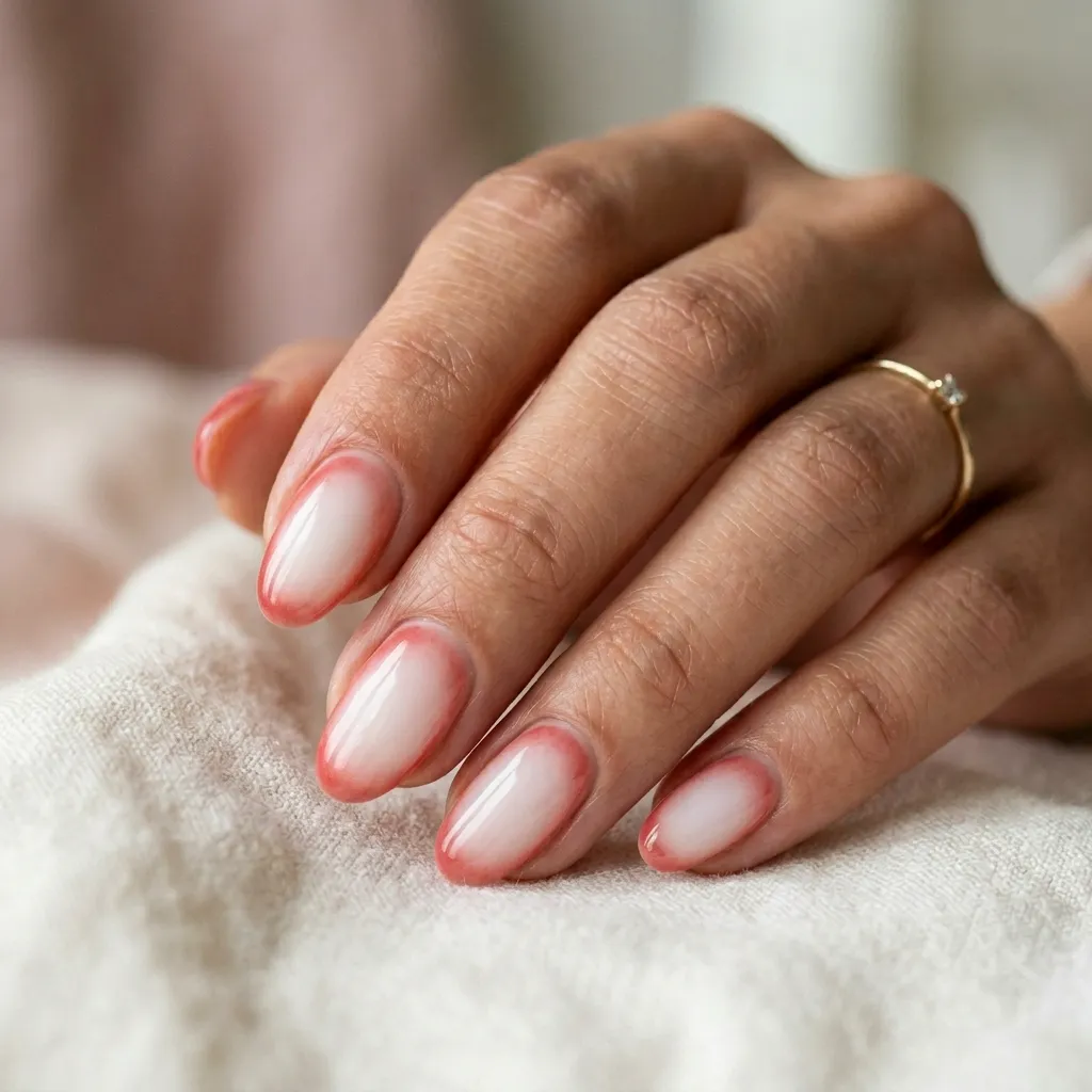 Patriotic aura nails in red and white for independence day 2026