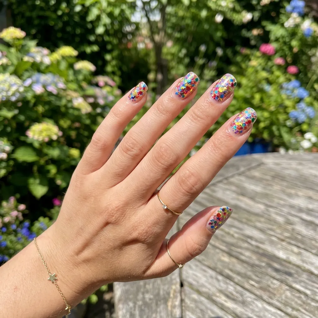 rainbow glitter pride nail art parade 2026