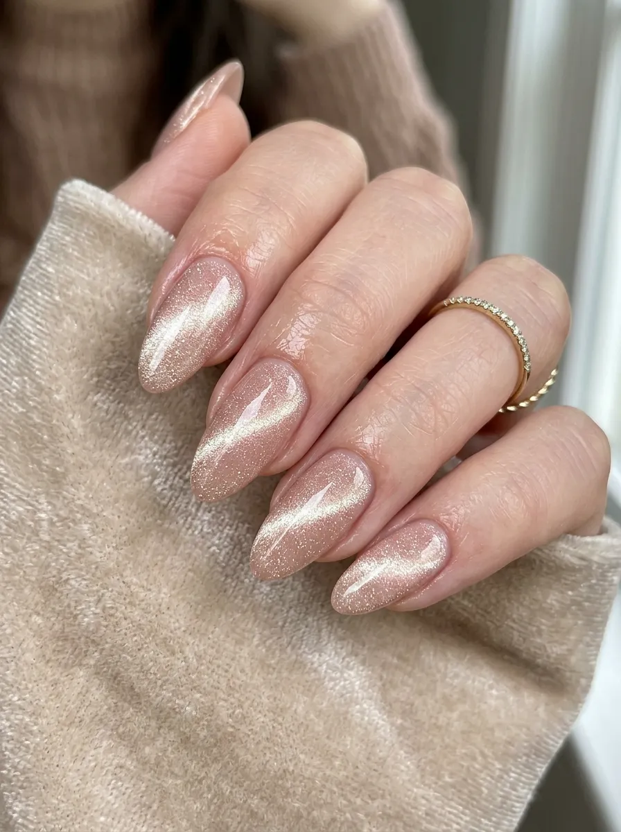 velvet cat eye wedding guest nails 2026