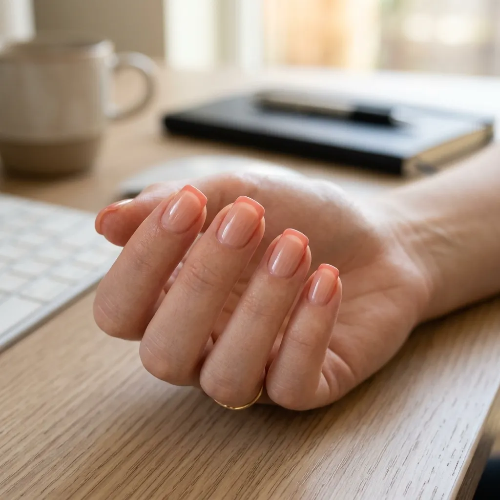 coral nails 2026 French tip design