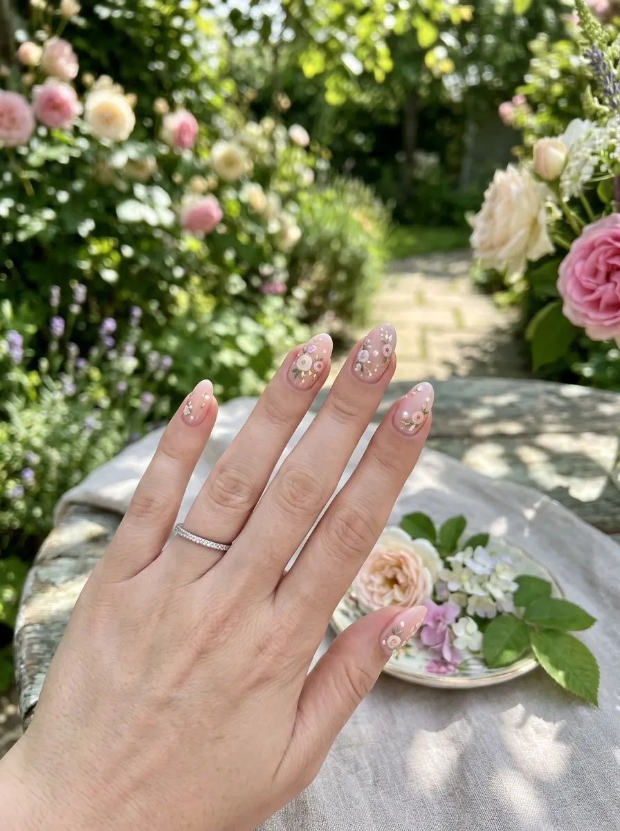 garden party bachelorette nails 2026