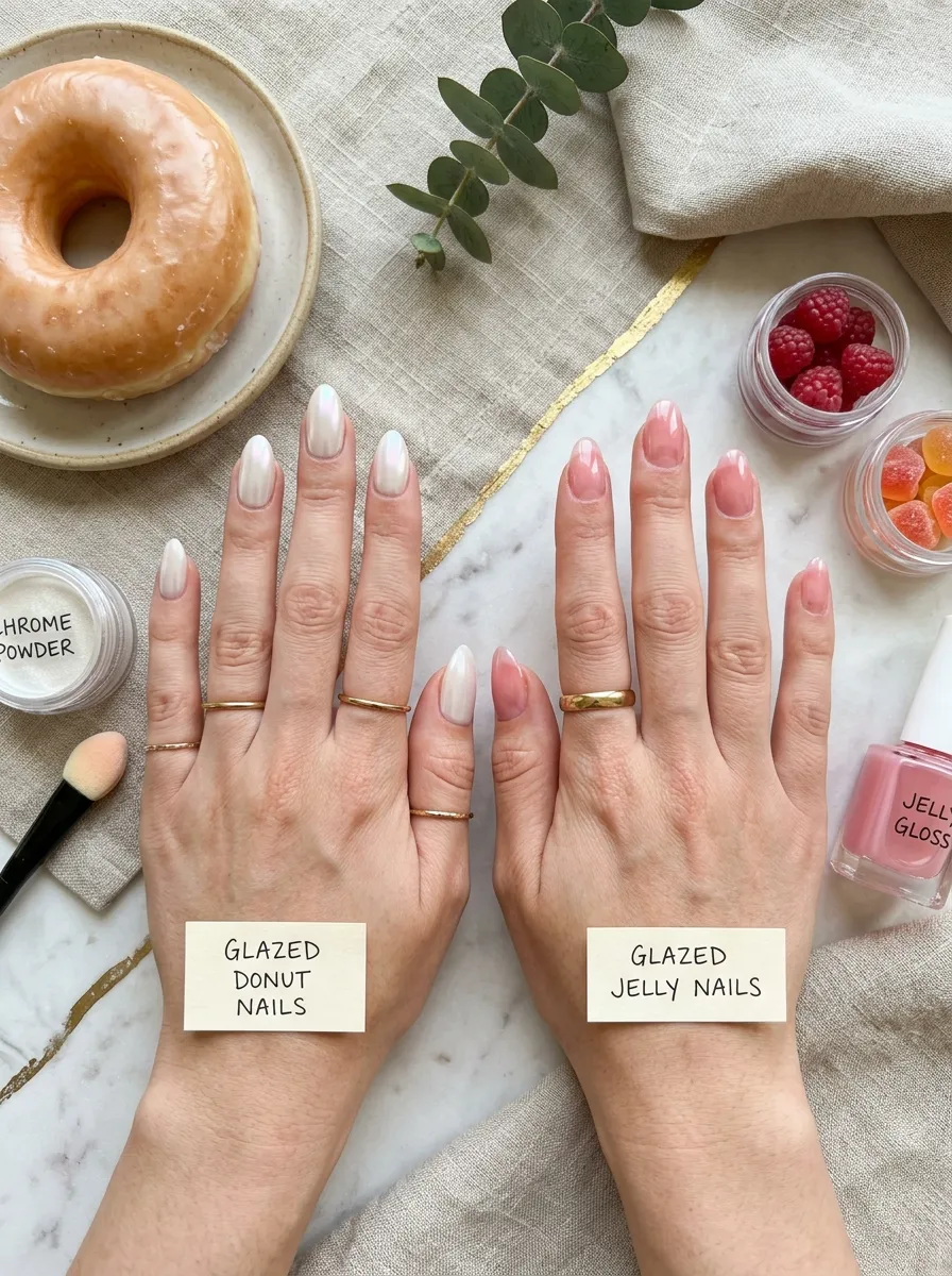 glazed jelly nails vs glazed donut nails 2026