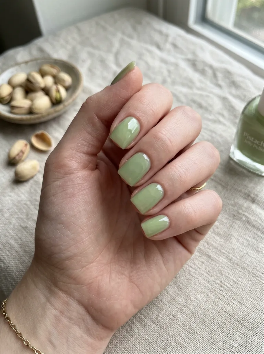 pistachio glazed jelly nails 2026