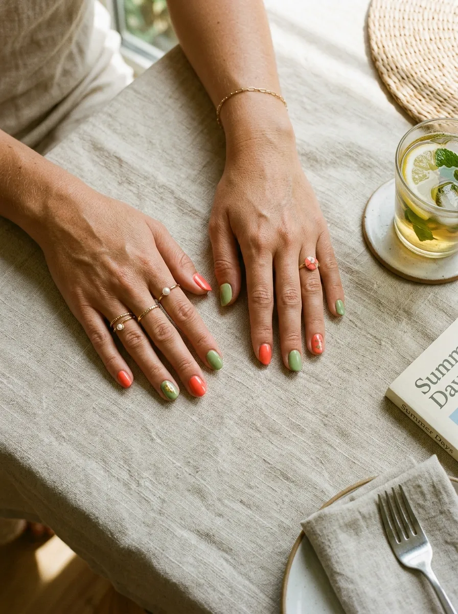 mismatched nails 2026 mirror image