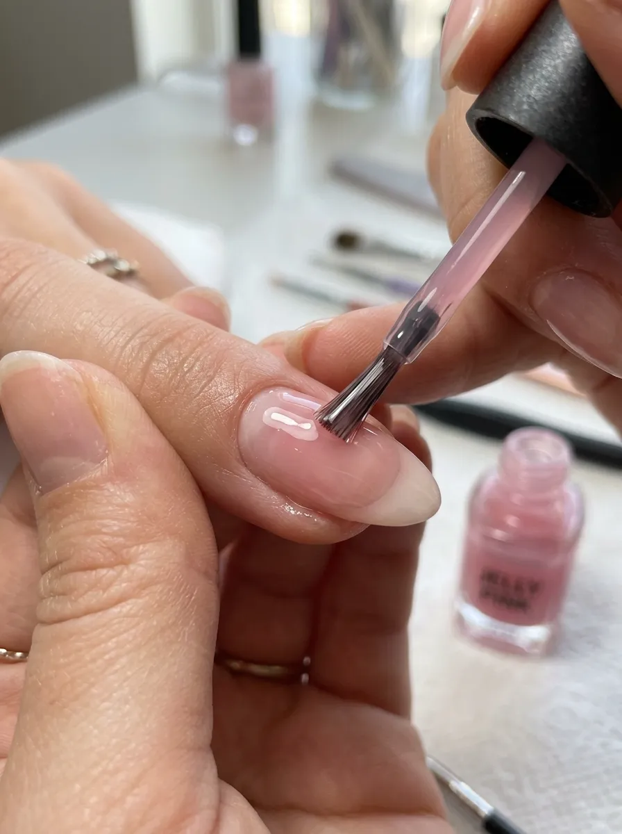 applying glazed jelly nails technique 2026