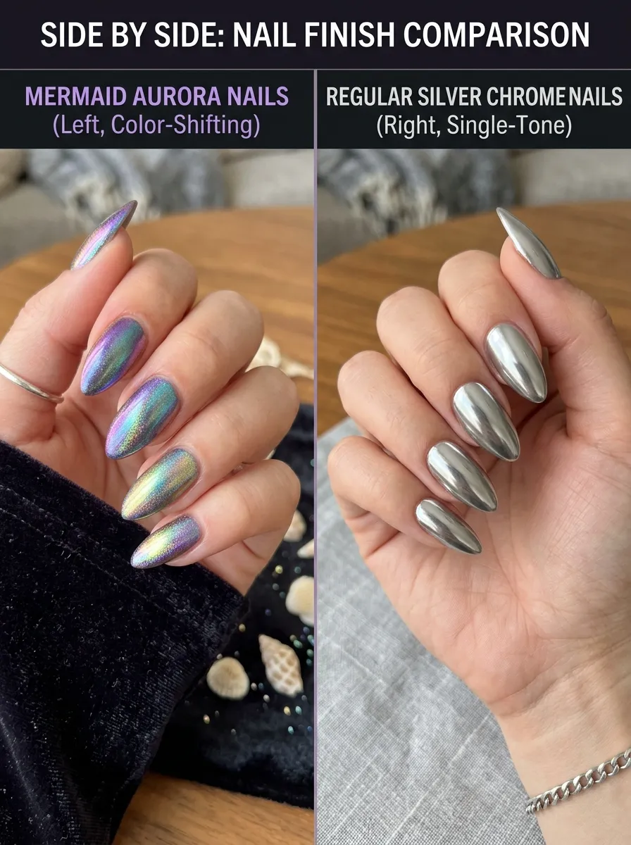 mermaid nails 2026 vs chrome nails