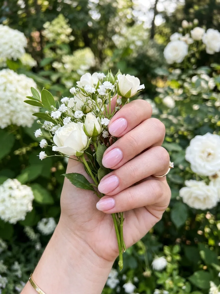 milky pink glazed jelly nails 2026