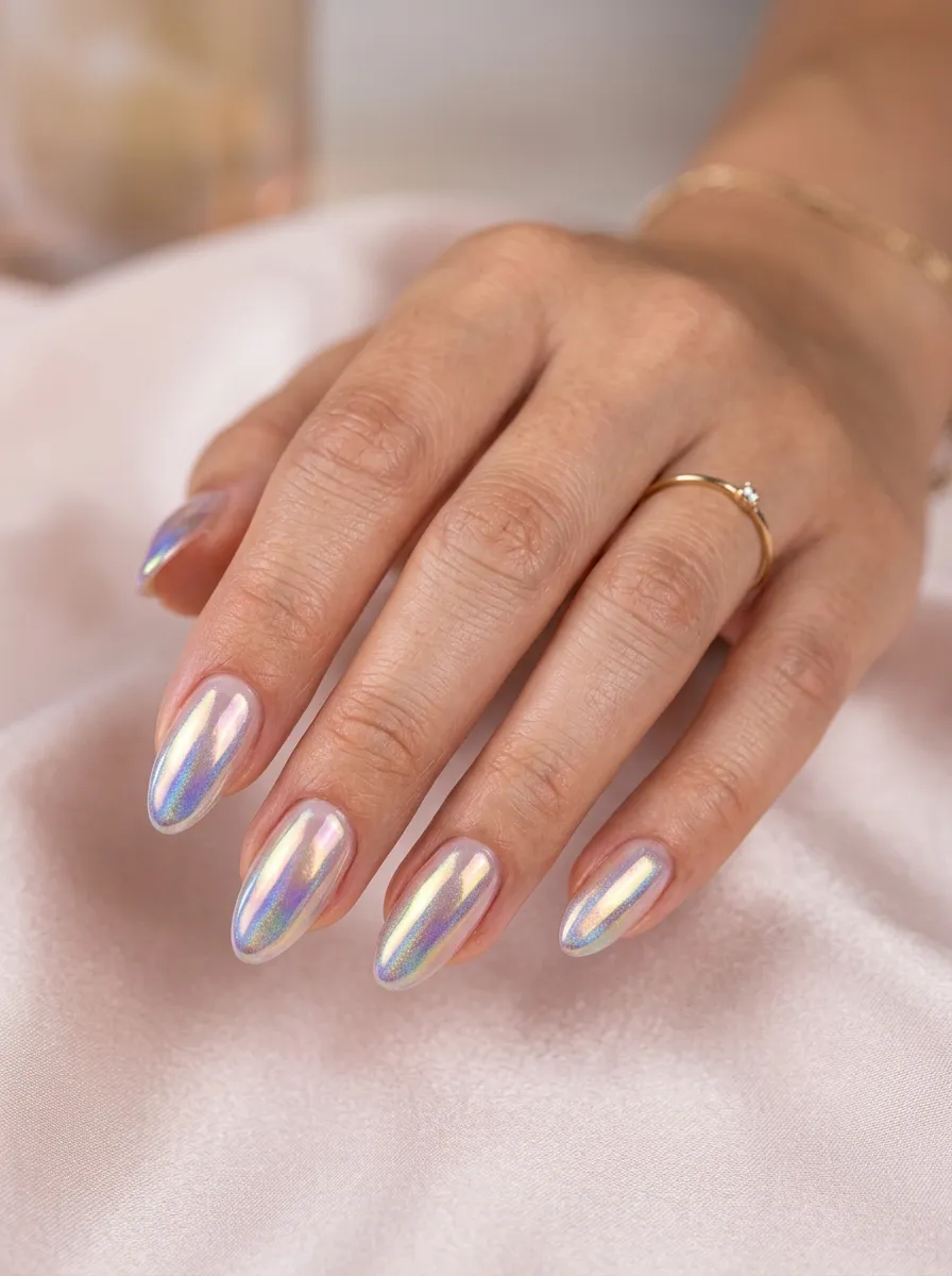 aurora chrome glazed jelly nails 2026