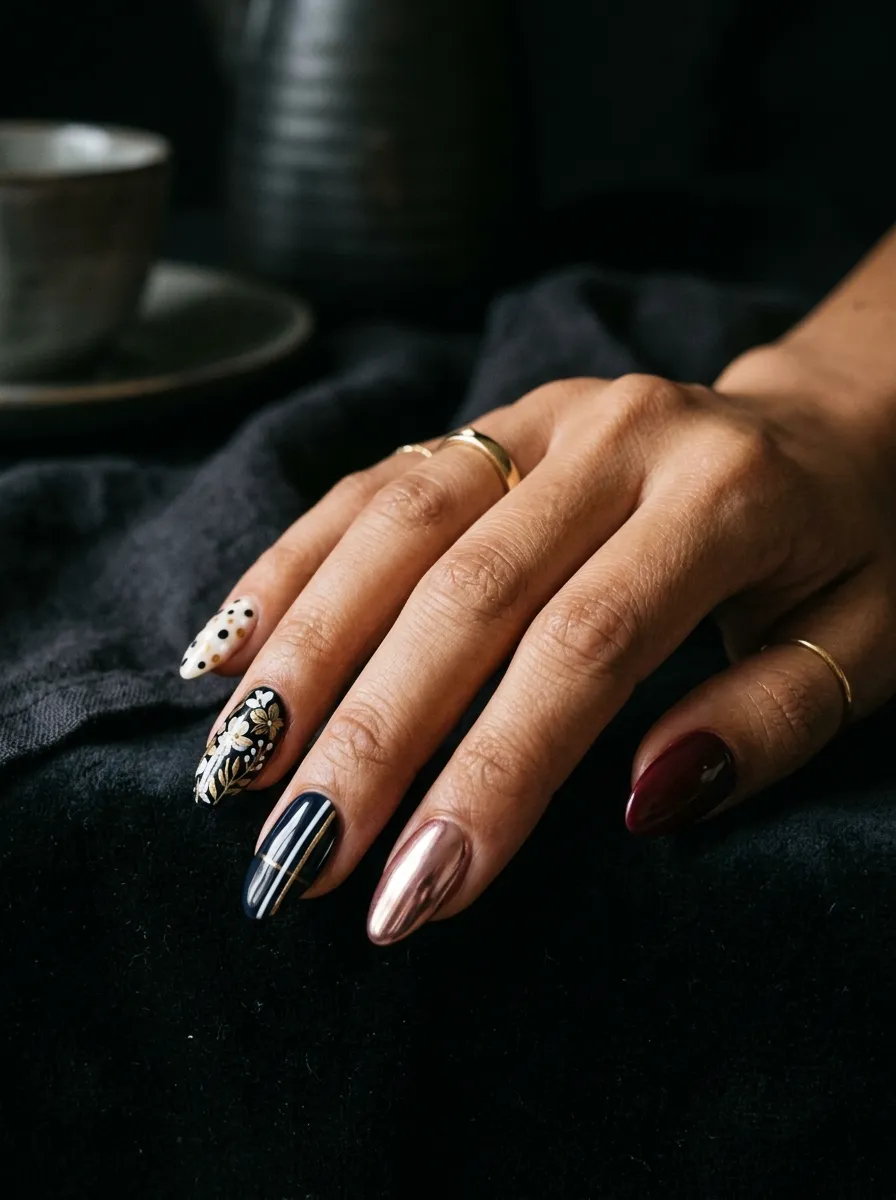 nail art mismatched nails 2026