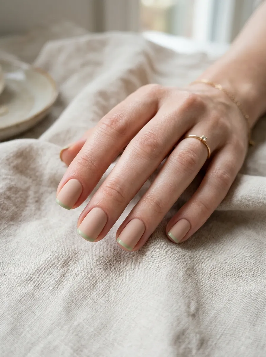 striped short square nails 2026