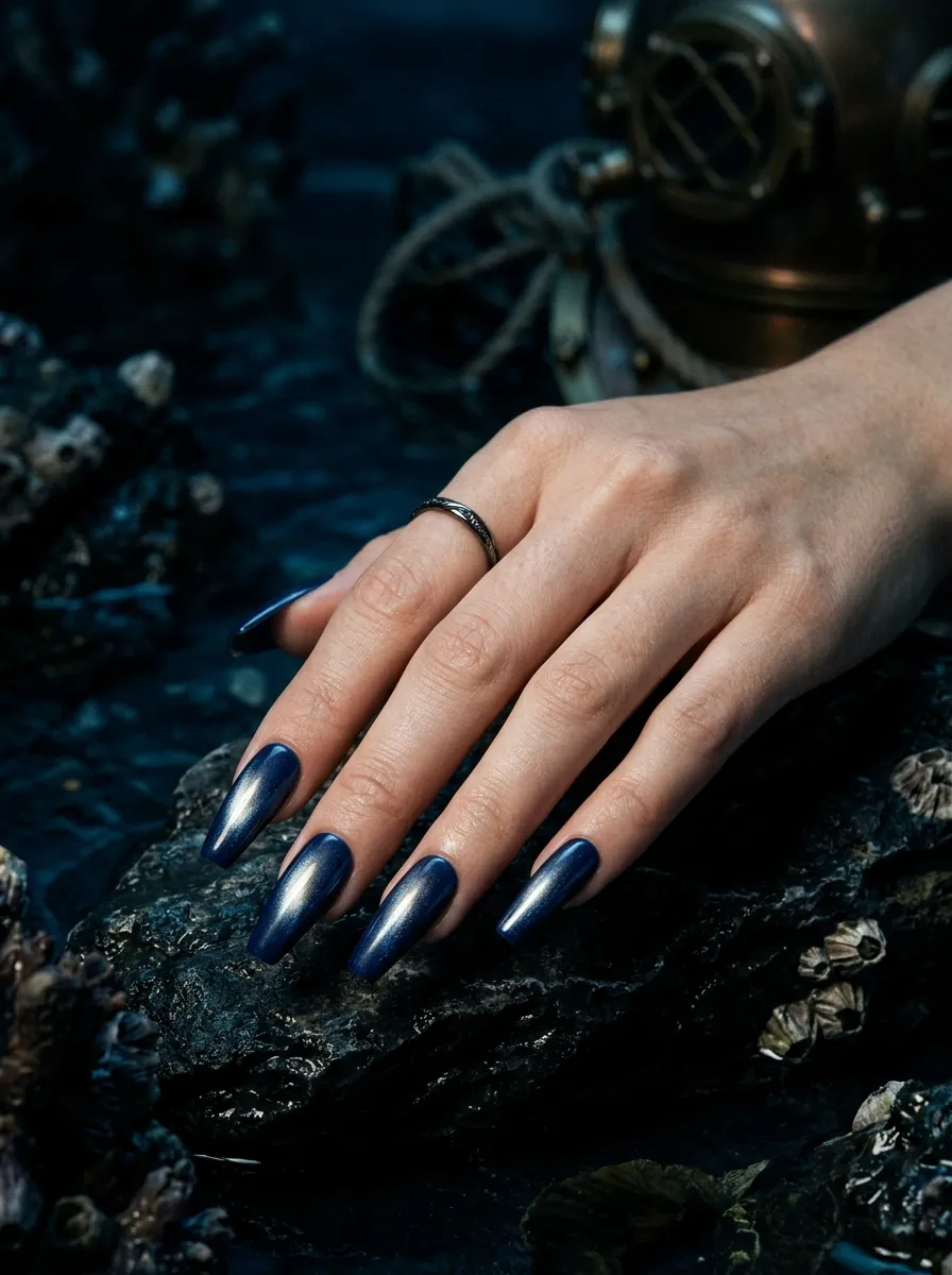 deep blue mermaid nails 2026
