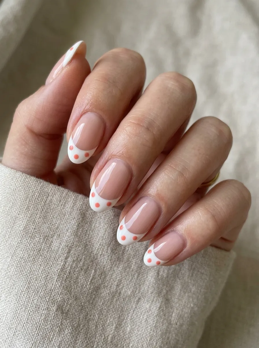 French tip polka dot nails 2026