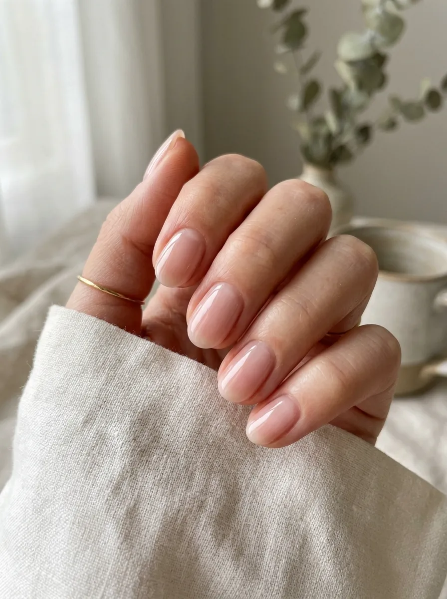 clean girl glazed jelly nails 2026