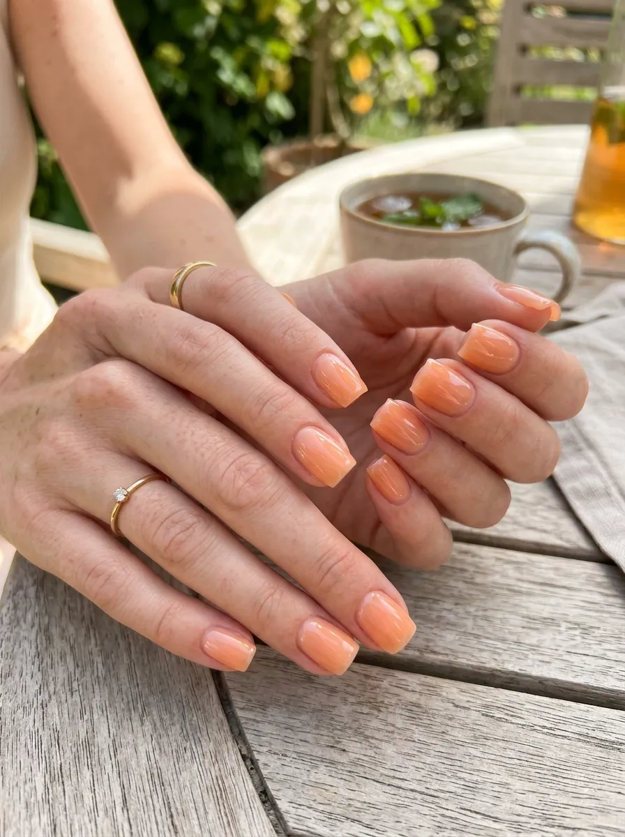 glazed jelly short square nails 2026
