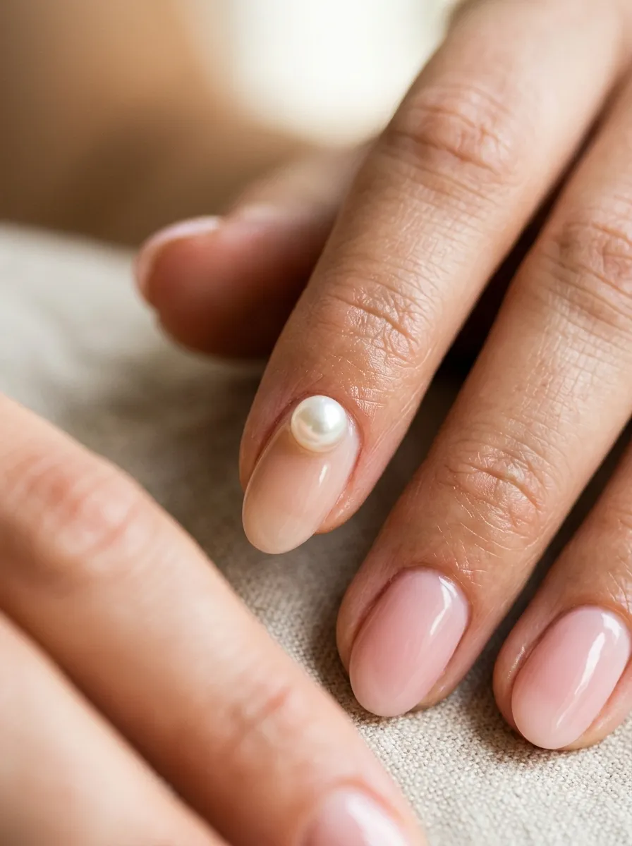 pearl accent nails 2026 ring finger