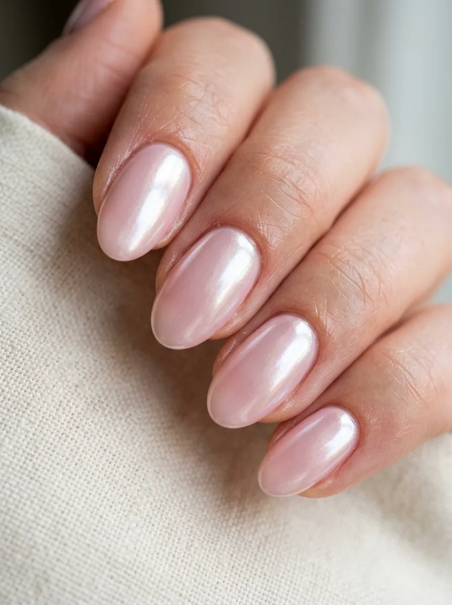 pearl chrome wedding guest nails 2026