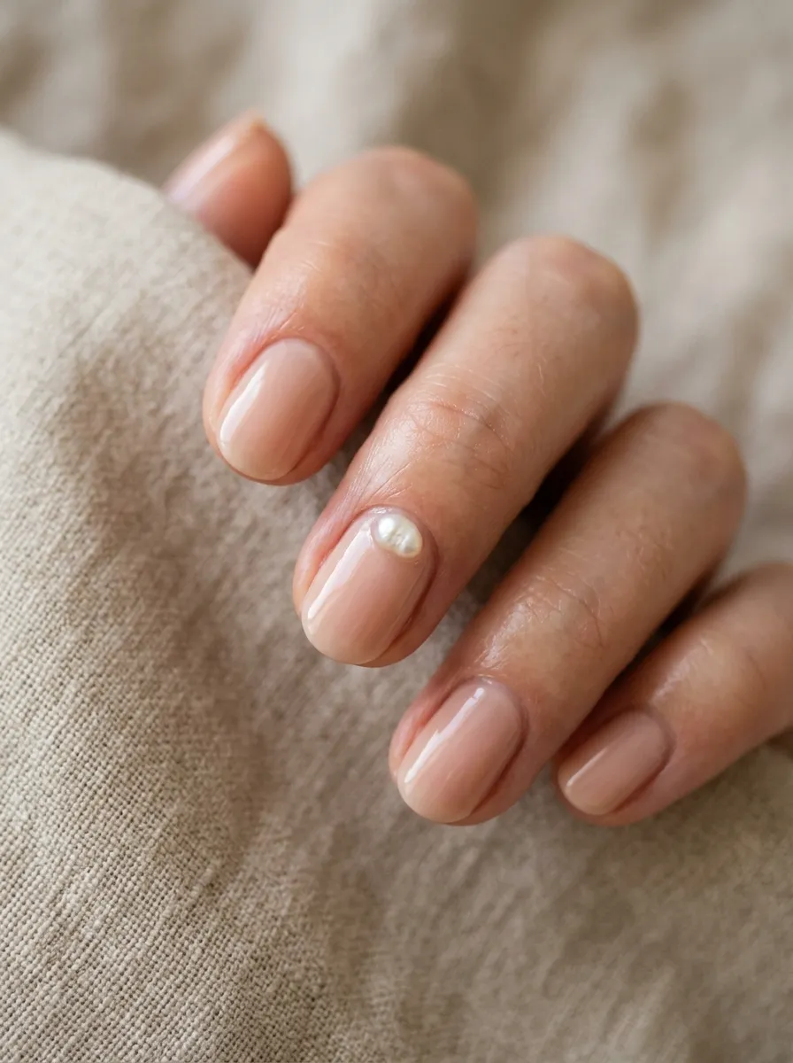 pearl accent wedding guest nails 2026