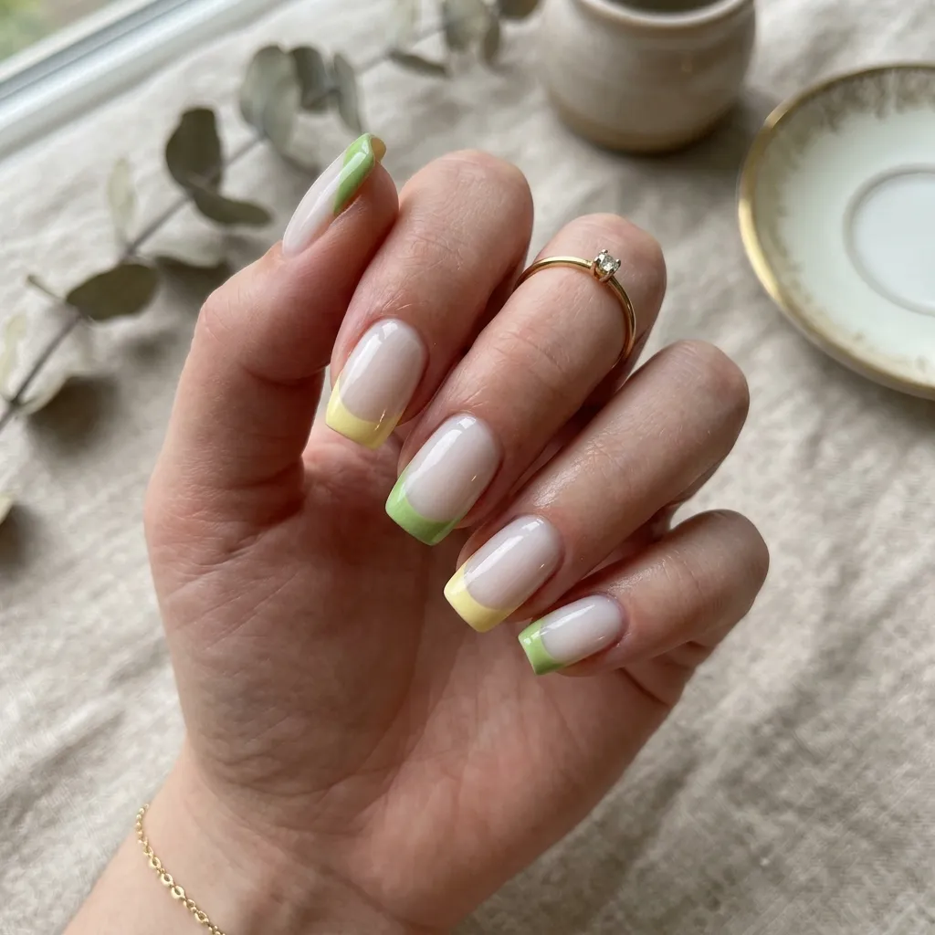 pistachio nails 2026 and butter yellow design