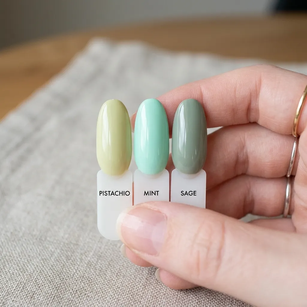 pistachio nails 2026 vs mint and sage comparison