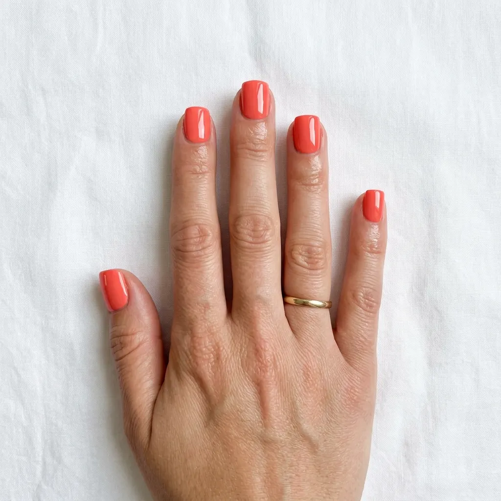 coral nails 2026 short square design