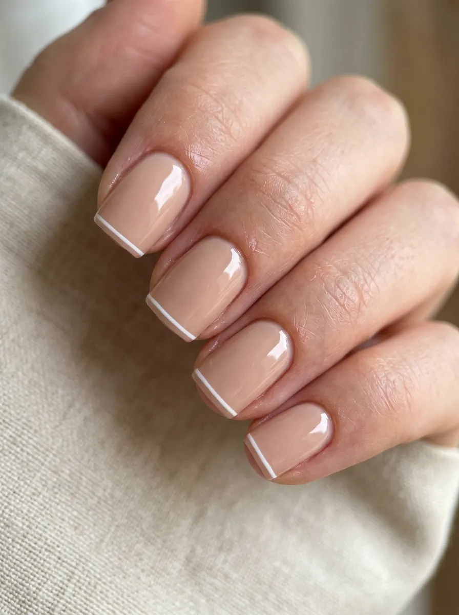 micro French short square nails 2026