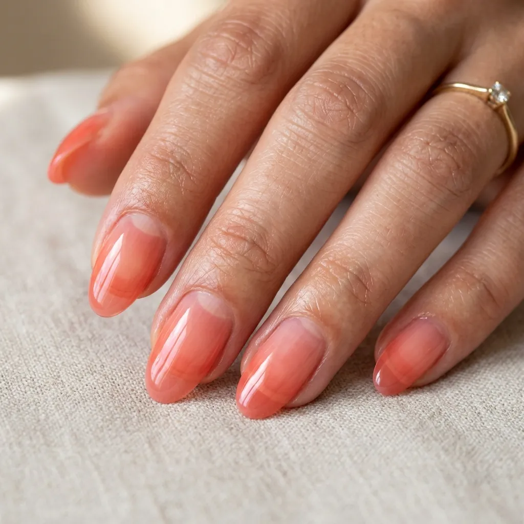 coral nails 2026 sheer jelly finish