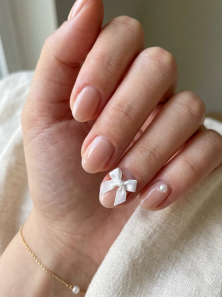 coquette bow bachelorette nails 2026
