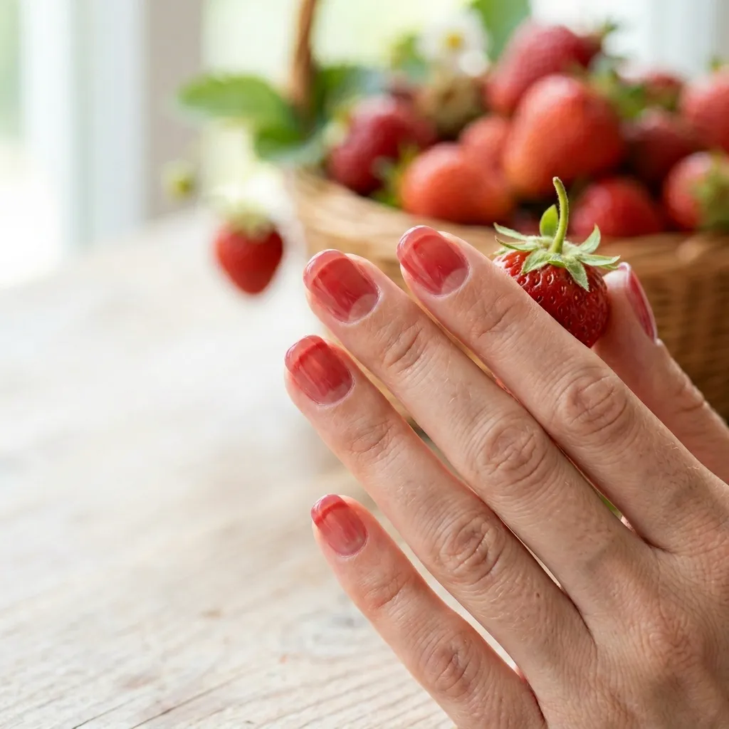 strawberry jelly nails 2026 red translucent candy finish