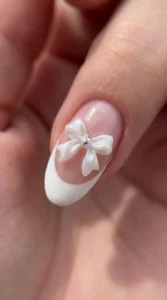 3D Bow French Tip Nails 2026: From Coquette to Minimalist Noir