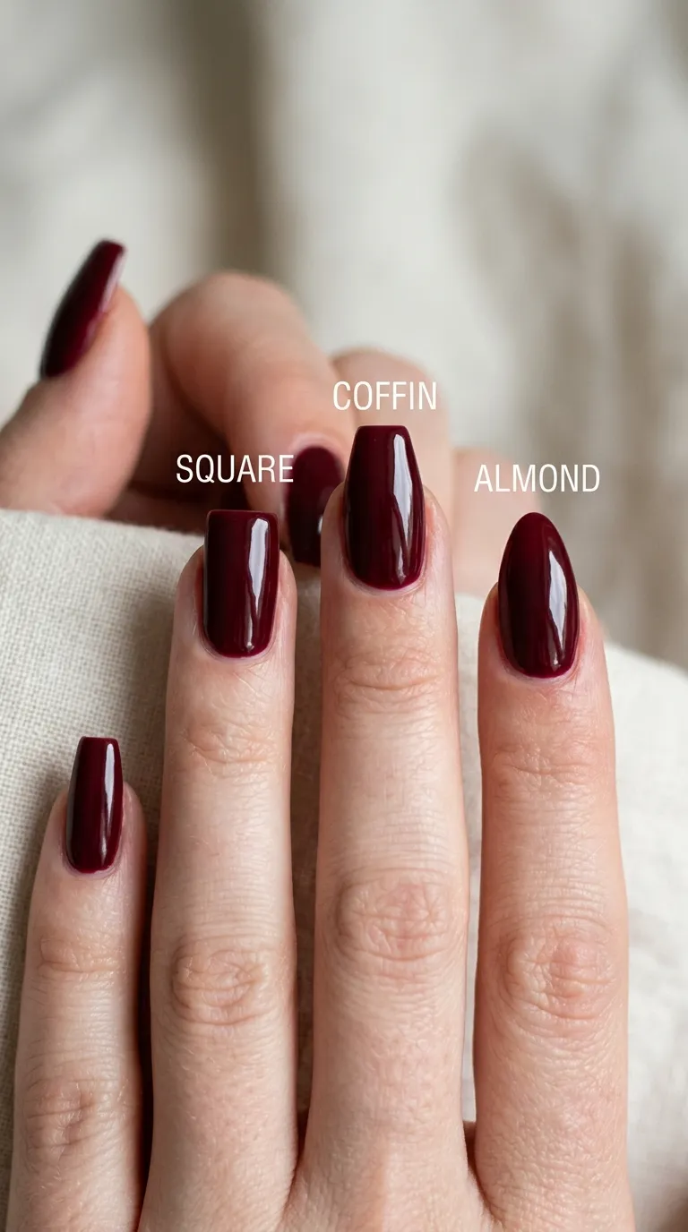 Almond coffin square nail shapes