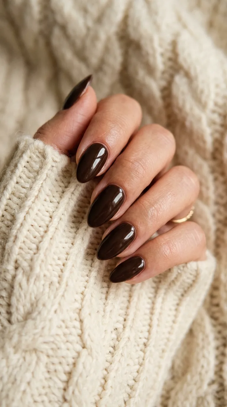 Espresso brown fall nails 2026