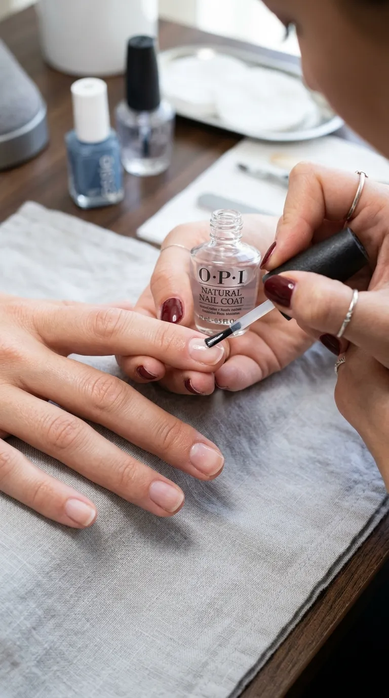 clear base coat for denim blue nails