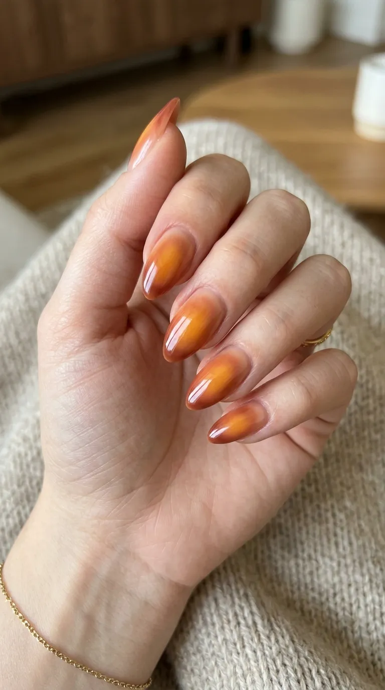 Aura ombre fall nail art 2026