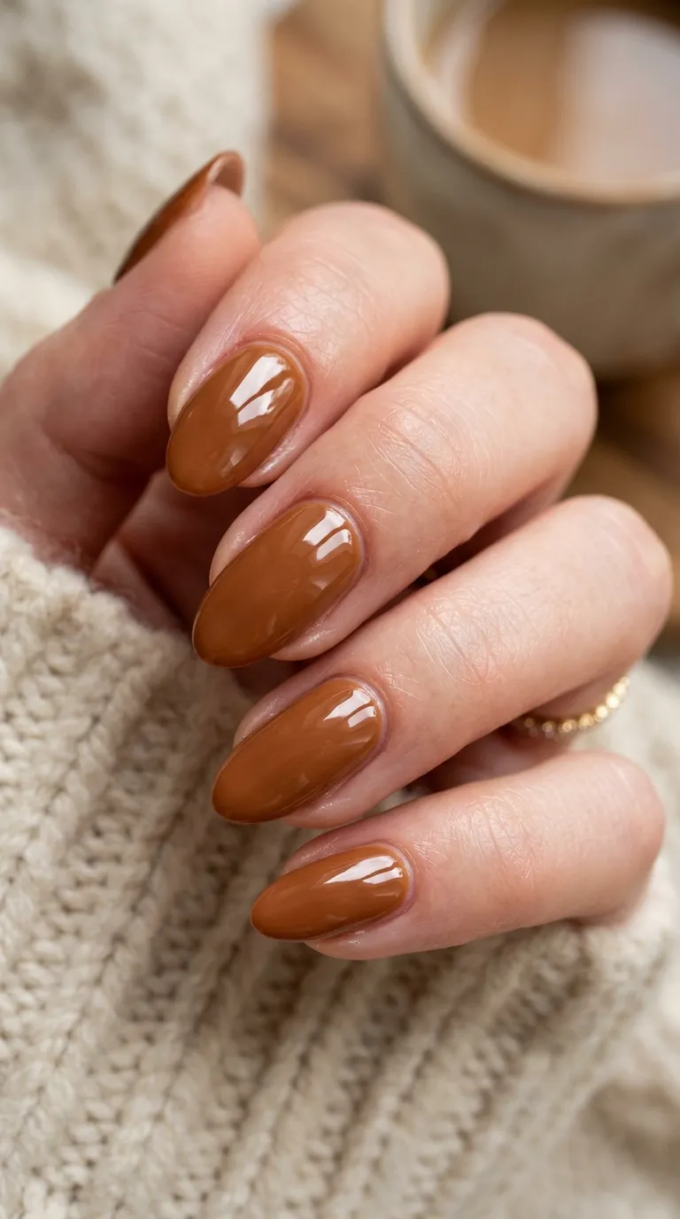 Caramel brown fall nail color 2026
