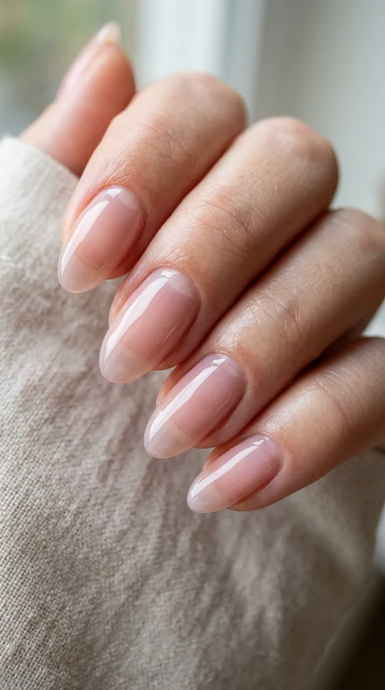 Classic sheer wash black cherry jelly nails