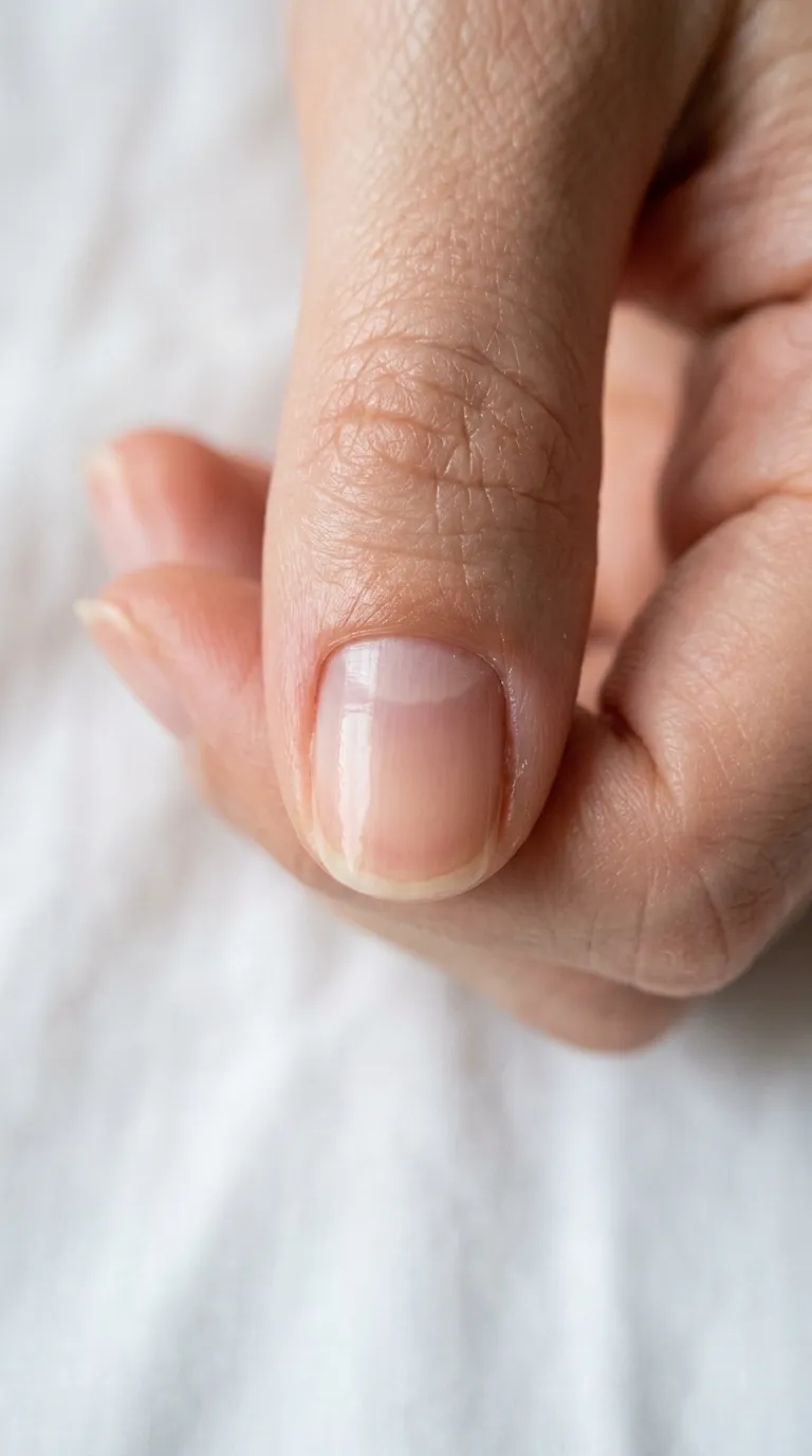 Natural nail health before gummy nails application